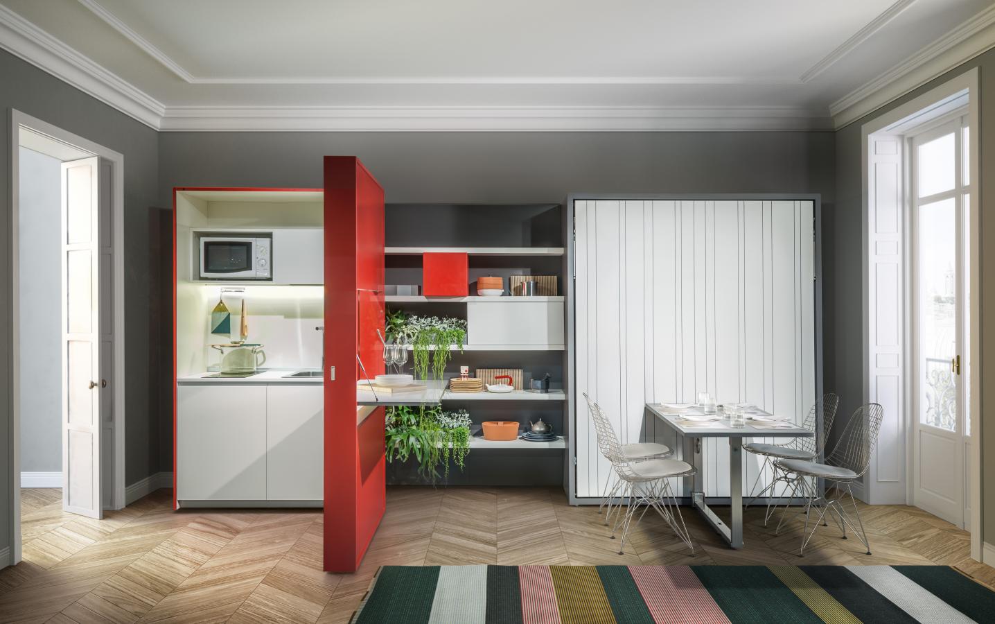 Penelope Murphy bed with dining table
