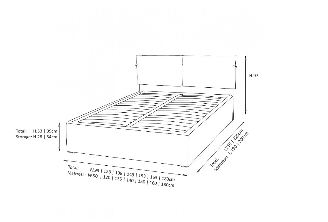 Cloud Storage bed, Storage bed - Bonbon Compact Living