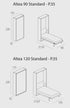Altea Standard 90/120, Wall bed - Bonbon Compact Living